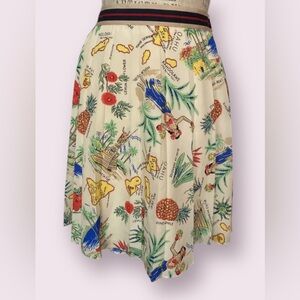 EUC J Crew Vintage Hawaiian Print Summer Hula Girl Skirt Size